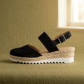 Comfey® Platform Espadrille Sandalen met Verstelbare Band