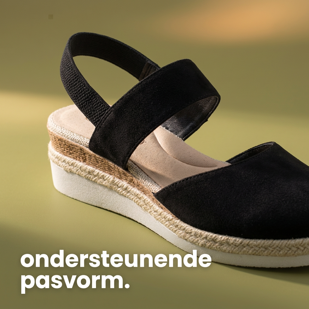 Comfey® Platform Espadrille Sandalen met Verstelbare Band