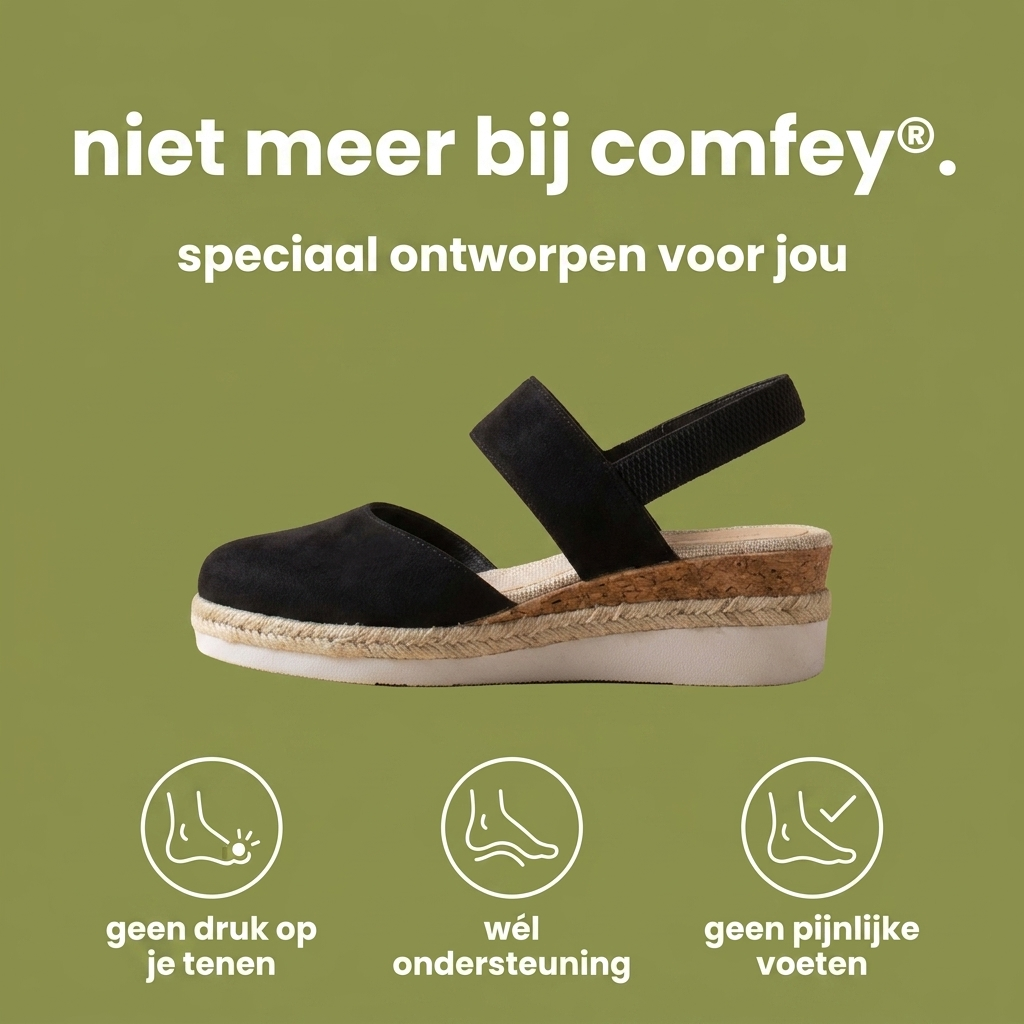 Comfey® Platform Espadrille Sandalen met Verstelbare Band