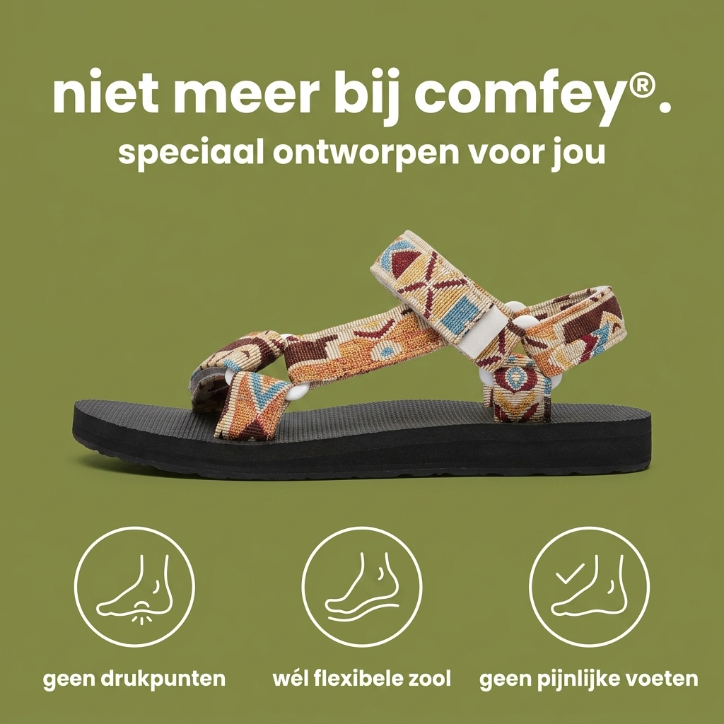 Comfey® Platte Vlechtsandalen - Extra Comfortabel