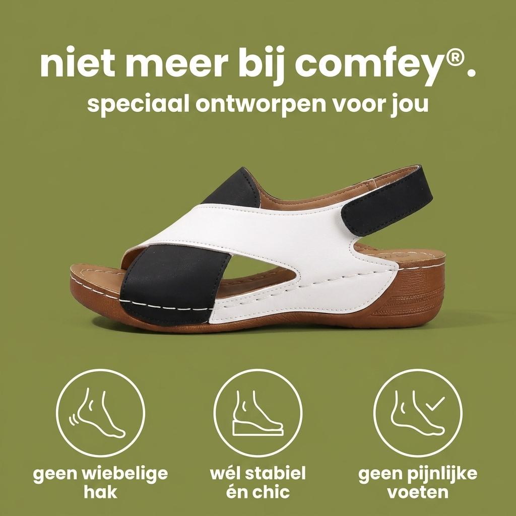 Comfey® Sleehak Sandalen Dames - Plus Size Zomerschoenen