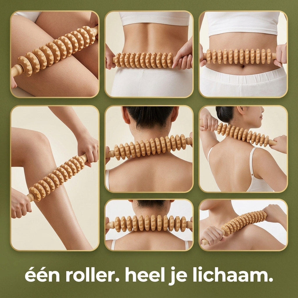 Comfey® Gebogen Houten Massage Roller