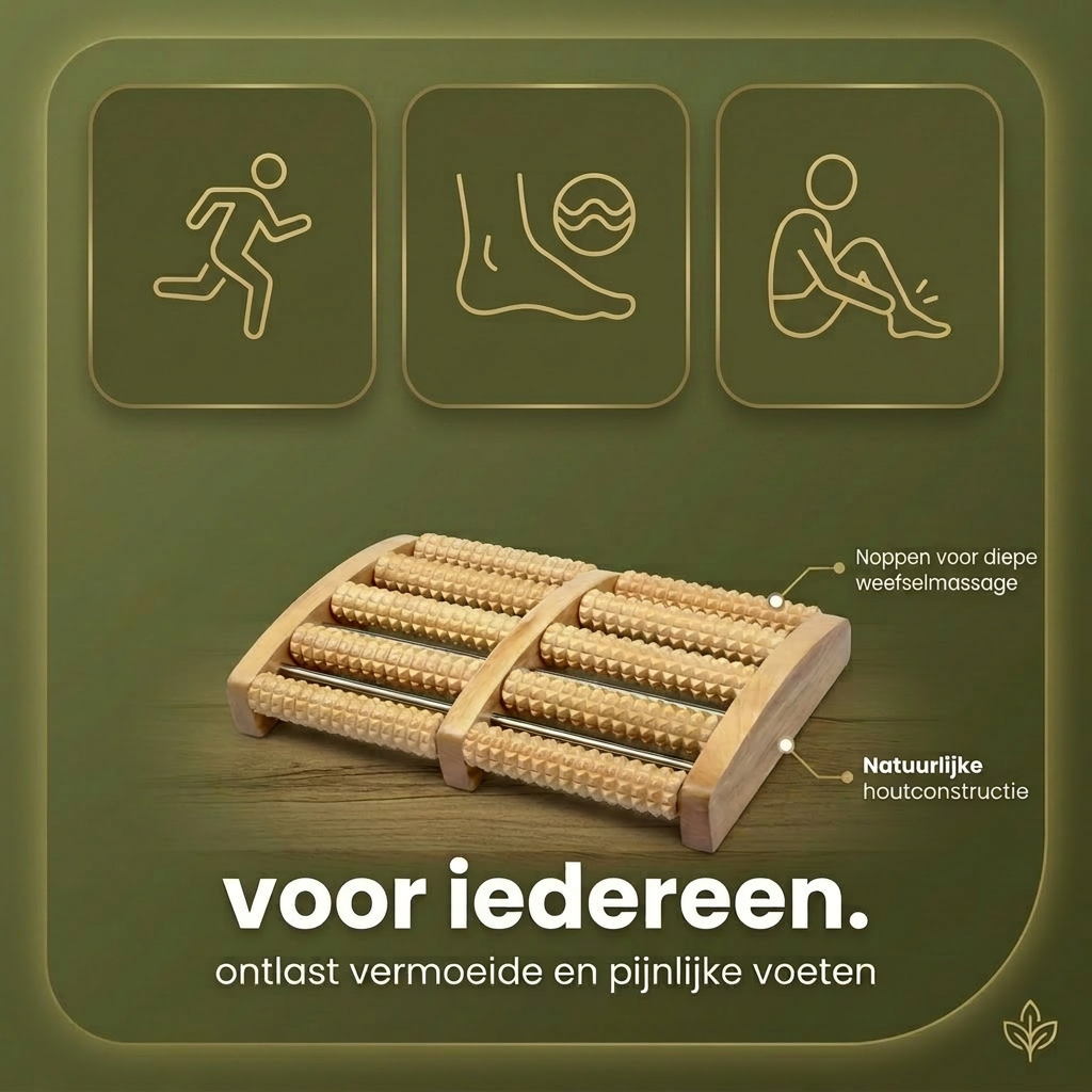 Comfey® Houten Voetmassage Roller
