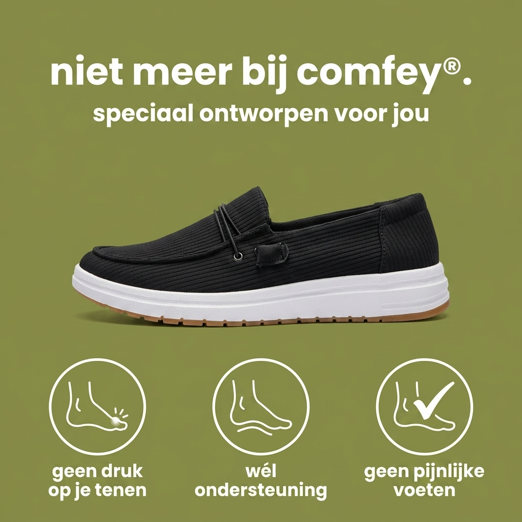 Comfey® Dames Platform Loafers met Extra Demping