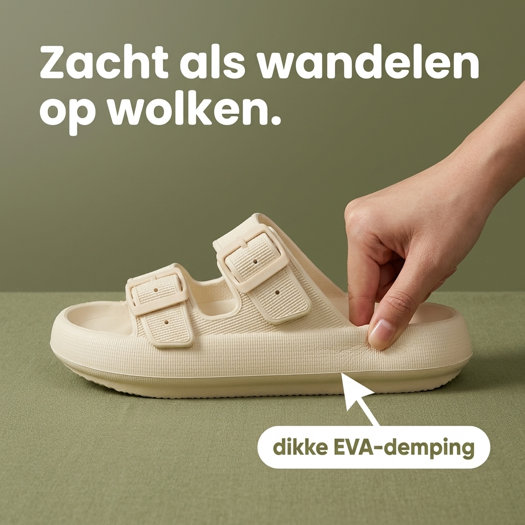 Comfey® Cloud Platform Sandalen met Dubbele Gesp