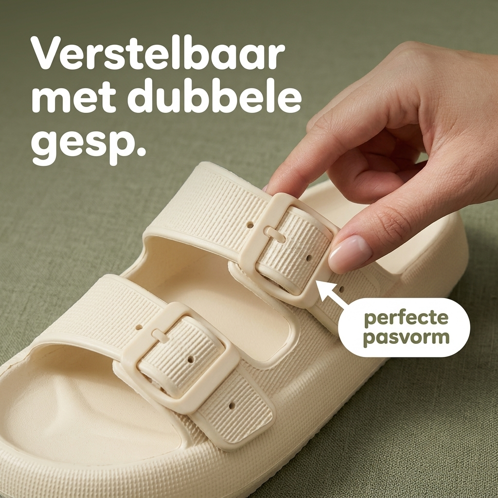 Comfey® Cloud Platform Sandalen met Dubbele Gesp