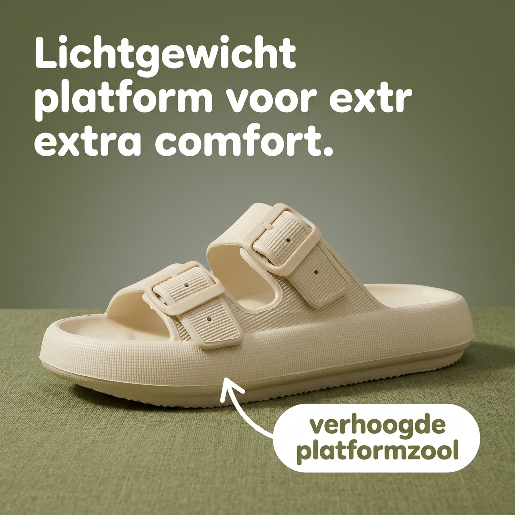 Comfey® Cloud Platform Sandalen met Dubbele Gesp