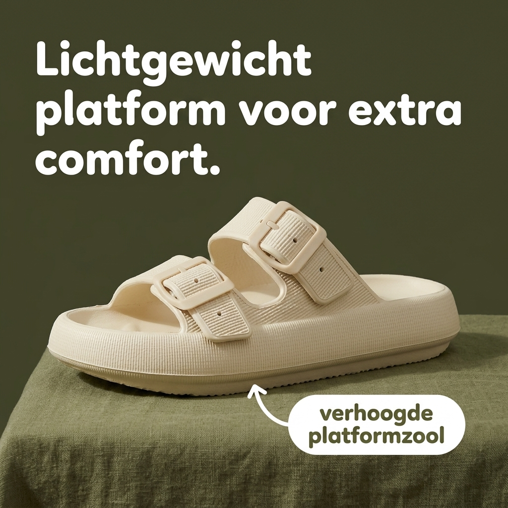 Comfey® Cloud Platform Sandalen met Dubbele Gesp